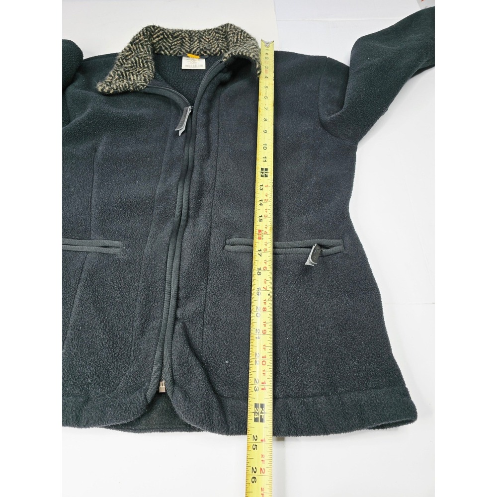 REI Full Zip‎ Fleece Jacket Black Herringbone Collar Women's Size M Polartec - Picture 7 of 9